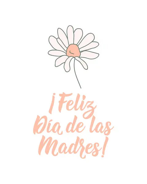 Feliz Dia Madre Letras Tradução Espanhol Feliz Dia Das Mães —  Vetores de Stock