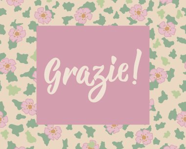 Teşekkür ederim. İtalyanca çeviri - Teşekkürler. Tebrik kartları, posterler ve sosyal medya için mükemmel bir tasarım. İtalyan Harfleri.