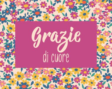 Teşekkür ederim. Teşekkür ederim. İtalyanca çevirisi - Çok teşekkür ederim. Tebrik kartları, posterler ve sosyal medya için mükemmel bir tasarım. İtalyan Harfleri.