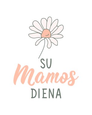 Litvanyaca çeviri: Anneler Günün kutlu olsun. Anneler günü kartı. Tebrik kartları, posterler ve sosyal medya için mükemmel bir tasarım. Litvanya Harfleri.