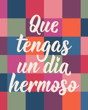 İspanyolcadan çeviri - İyi günler. Tebrik kartları, posterler ve sosyal medya için mükemmel bir tasarım. İspanyol Harfleri.