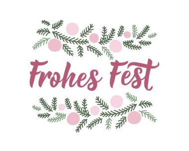 İyi tatiller. Tebrik kartları, posterler ve sosyal medya için mükemmel bir tasarım. Alman harfleri. Kaşlarını çatma festivali