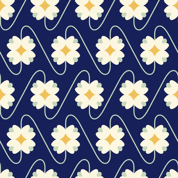 Çiçekli kusursuz dekoratif zarif desen. Tekstil, duvar kâğıdı, kapak, yüzey baskısı. Retro stil. Moda kumaşı için.