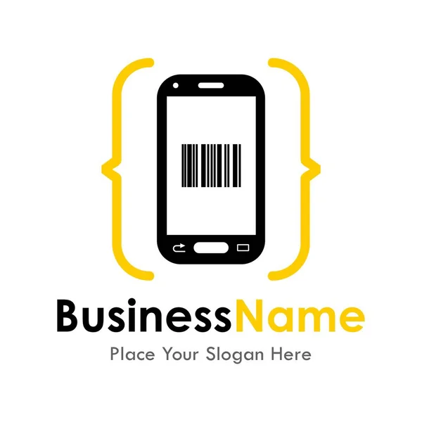 Phone Code Vector Icon Logo Suitable Business Web Digital Technology — Stock Vector
