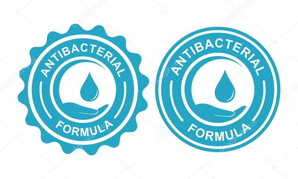 Antibacterial formula badge logo icon