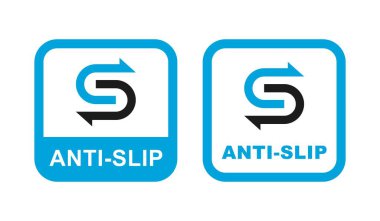 Anti-kaydırma logo ikonu vektörü. Ürün etiketi, dikkat ve sağlık için uygundur