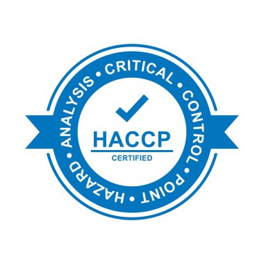 Gıda güvenlik sistemi HACCP logo simgesi rozeti