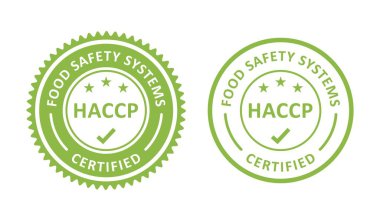 HCCP rozet logo vektör simgesi. Ürün etiketi için uygun