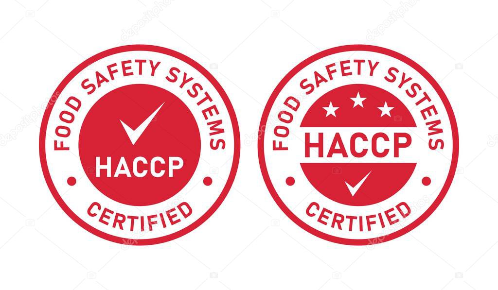 HACCP - Hazard Analysis and Critical Control Points badge logo icon
