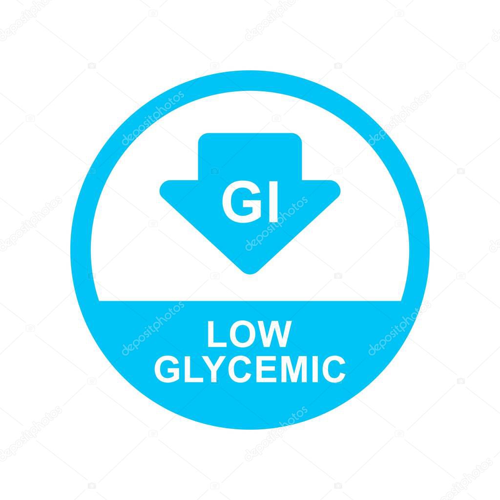 Low glycemic logo icon badge
