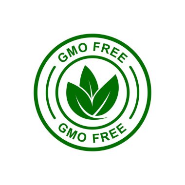 GMO free logo badge icon. Suitable for information clipart