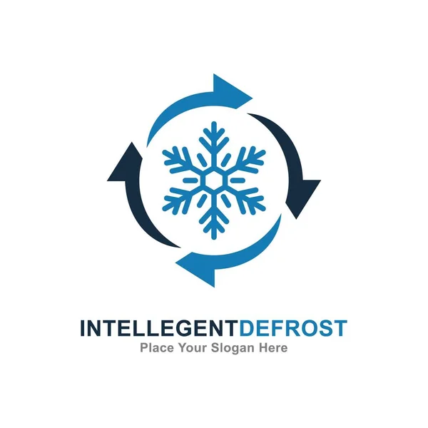 Intelligent Ontdooien Logo Badge Pictogram Geschikt Voor Bedrijven Technologie Informatie — Stockvector