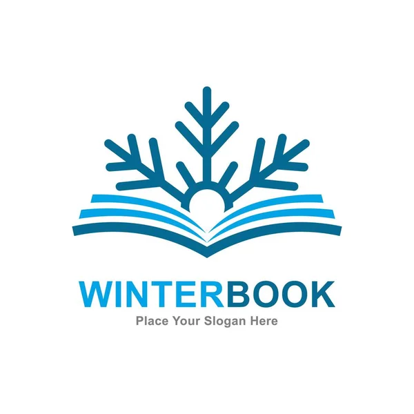 Libro Invierno Icono Vector Logo Adecuado Para Negocios Educación Novela — Archivo Imágenes Vectoriales