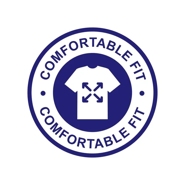 Comfortable Fit Circle Logo Badge Icon Suitable Product Label — Stock Vector