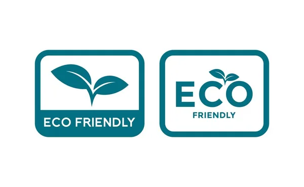 Ícone Vetor Logotipo Eco Amigável Adequado Para Negócios Alimentos Natureza — Vetor de Stock