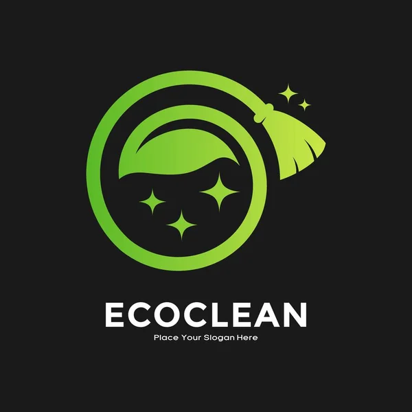 Eco Καθαρό Διάνυσμα Εικονίδιο Λογότυπο Κατάλληλο Για Επιχειρήσεις Φύση Τεχνολογία — Διανυσματικό Αρχείο