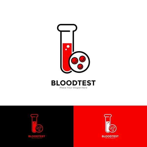 Blood Test Tube Logo Vector Icon Suitable Business Health Science — Stock Vector