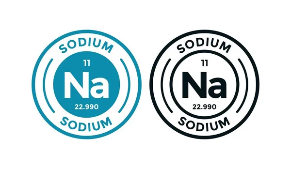Ikona Projektu Logo Sodium Jest Pierwiastek Chemiczny Symbolu Układu Okresowego — Wektor stockowy