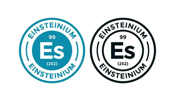 Icono Diseño Insignia Einsteinium Logo Este Elemento Químico Del Símbolo — Archivo Imágenes Vectoriales