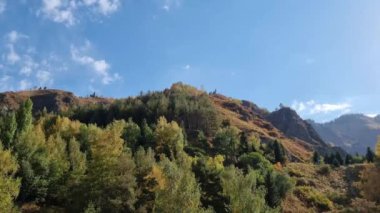 Beautiful mountain landscape in Almaty, Kazakhstan. 4K.