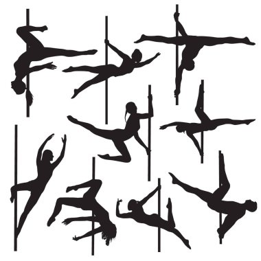 Egzersiz yapan kadın ve dansçılar.