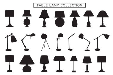 set of lamps, wall, lamp and ceiling. clipart