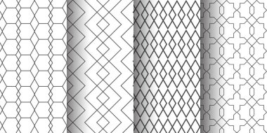 Soyut geometrik süslemesiz desen. tasarım arkaplanı, vektör illüstrasyonu