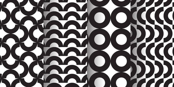 Zwart Wit Geometrisch Naadloos Patroon Vector Abstracte Achtergrond Voor Covers — Stockvector