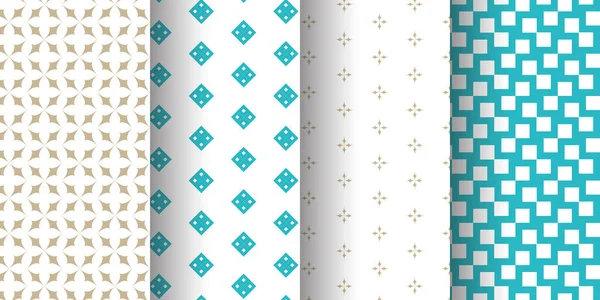Geometric Seamless Vector Pattern Background Abstract Elements — Stock Vector