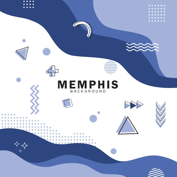 Memphis 'in geçmişinde soyut unsurlar var. Renkli geometrik desenli modern tasarım şablonu