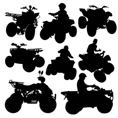 Siluet ATV Vektör Resimleri