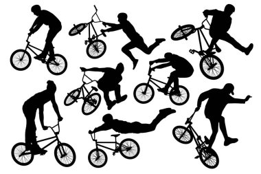 Bmx Sürücü Döngüsü Silüeti