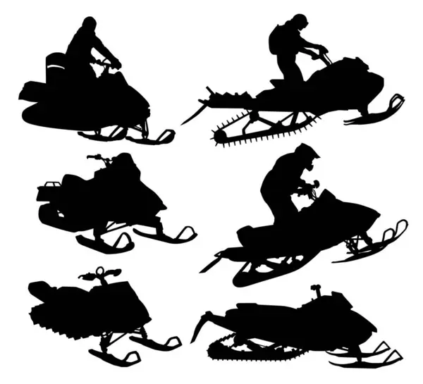 Kar motorlu siluet seti