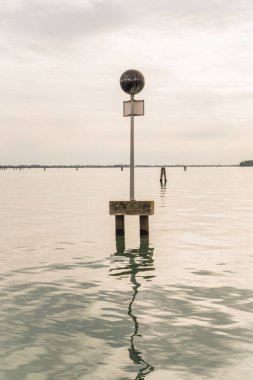 Calm water lagoon in Venice, Italy