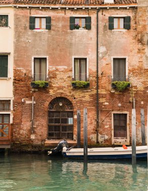 architectural detail of an ancient building in Venice, Italy
