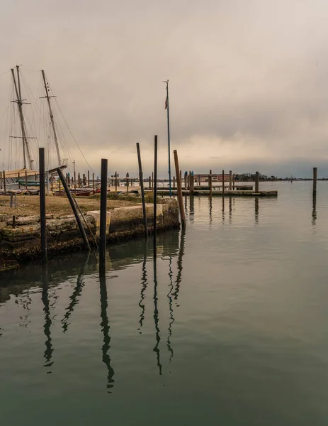 view of the Venetian lagoon in Venice, Italy