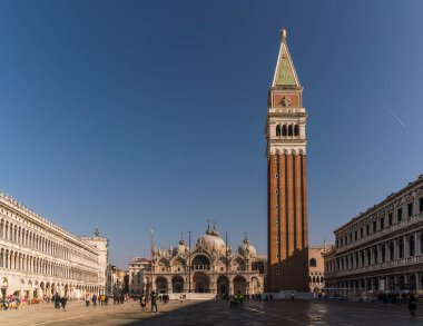 Venedik, İtalya 'daki Piazza San Marco manzarası