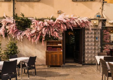 street cafe in the city of venice, italy