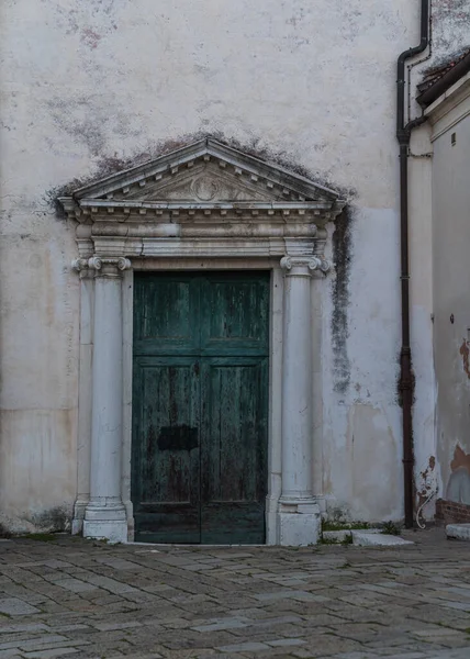 Архитектурные Детали Входа Церковь Венеции Италия — стоковое фото