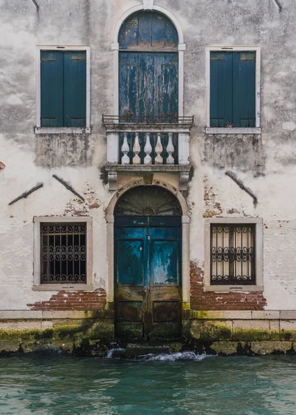 Bela Fachada Encantadora Edifício Antigo Veneza Itália — Fotografia de Stock
