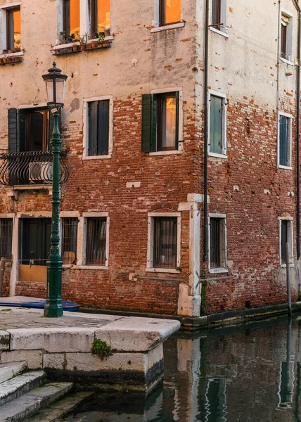 Detalhe Arquitetônico Edifício Antigo Veneza Itália — Fotografia de Stock