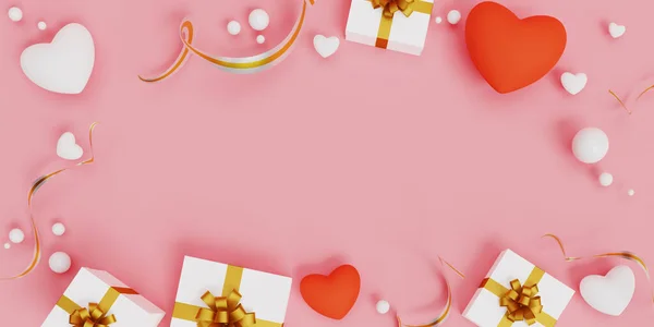 Fondo Del Día San Valentín Con Símbolo Del Corazón Del — Foto de Stock