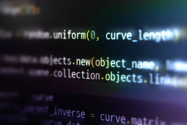 computer programming source code close up monitor