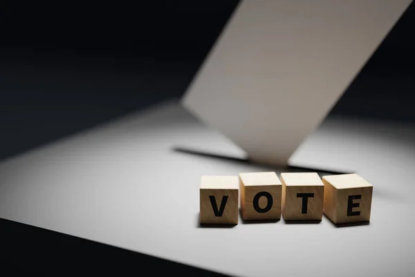 Les Bulletins Vote Sont Déposés Dans Les Urnes Électorales Rendu — Photo