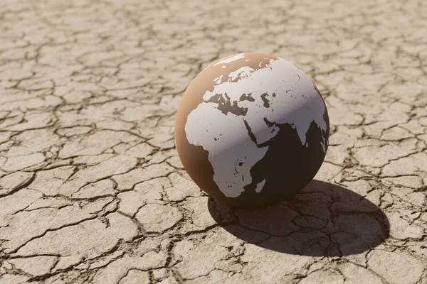 Conceptual Image Global Climate Change Drought Dry Land Rendering — Stock Photo, Image