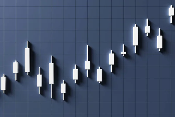 Stock Gyertyatartó Chart Háttér Kép Egy Egyszerű Szilárd Színű Renderelés — Stock Fotó