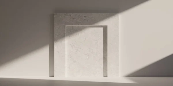 Fundo Pódio Para Uma Exibição Minimalista Produto Com Luz Sombra — Fotografia de Stock