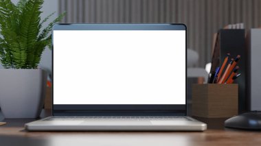 masaüstü web ekran modellemesi ofiste, 3d oluşturma