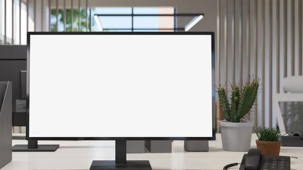 Masaüstü Web Ekran Modellemesi Ofiste Oluşturma — Stok fotoğraf