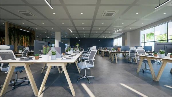 Moderne Büroeinrichtung Rendering — Stockfoto